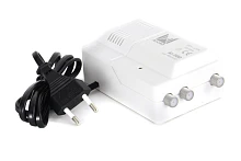 усилитель тв сигнала alcad - аi-200 эфирный домовой с регулировкой уровня, 2 выхода   фото