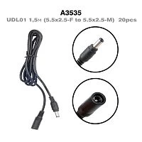 удлинитель кабеля гнездо 5.5x2.5 - штекер 5.5x2.5 udl01 usb (5.5x2.5-f to 5.5x2.5-m) длина 1,5м  фото