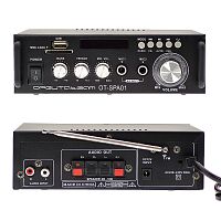 усилитель звука орбита ot-spa01 двухканальный (2*60вт, usb, tf, fm, bluetooth)  фото